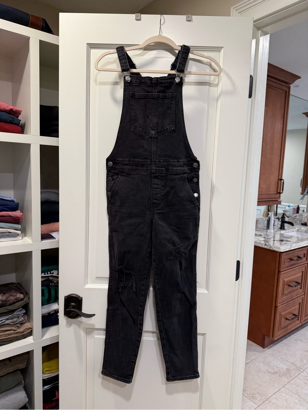 Old Navy Distressed Overalls
